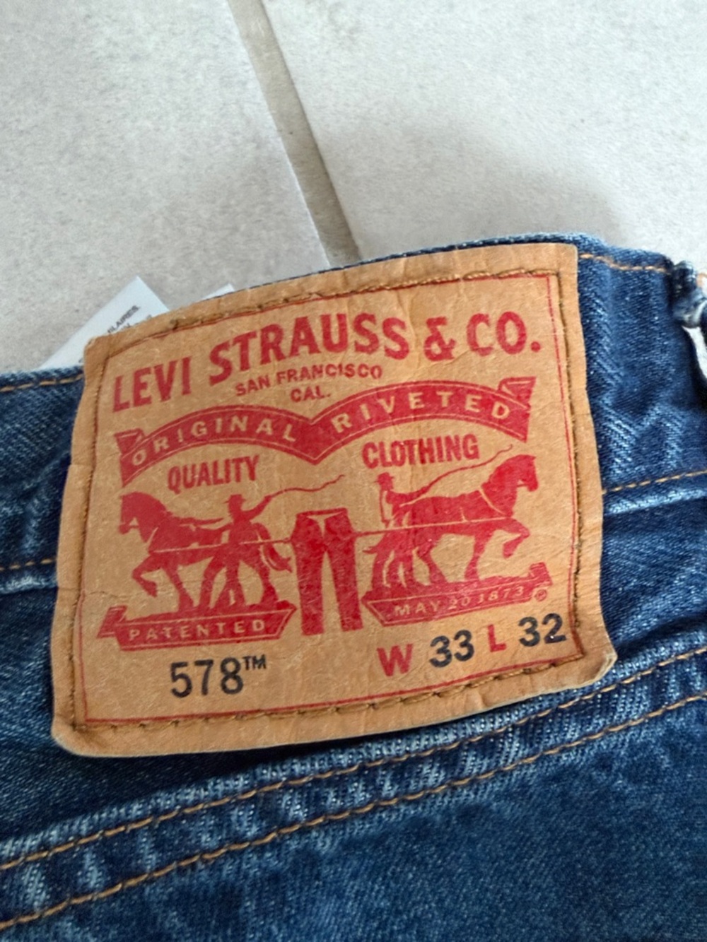 Levi's Baggy 578s - Dark Blue Jeans - Picture 4 of 4